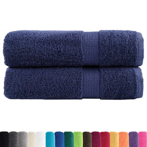 Premium Duschtücher SOLUND 2 Stk. Marineblau 70x140 cm 600 g/m²