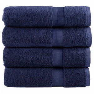Premium Duschtücher SOLUND 4 Stk. Marineblau 70x140 cm 600 g/m²