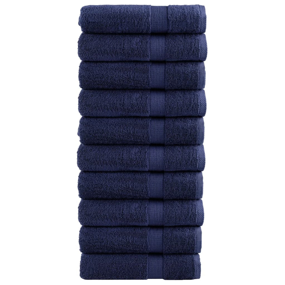 Premium Duschtücher SOLUND 10 Stk. Marineblau 70x140 cm 600 g/m²