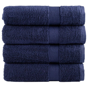 Premium Badetücher SOLUND 4 Stk. Marineblau 100x150 cm 600 g/m²