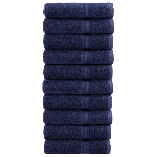 Premium Badetücher SOLUND 10 Stk. Marineblau 100x150 cm 600 g/m²