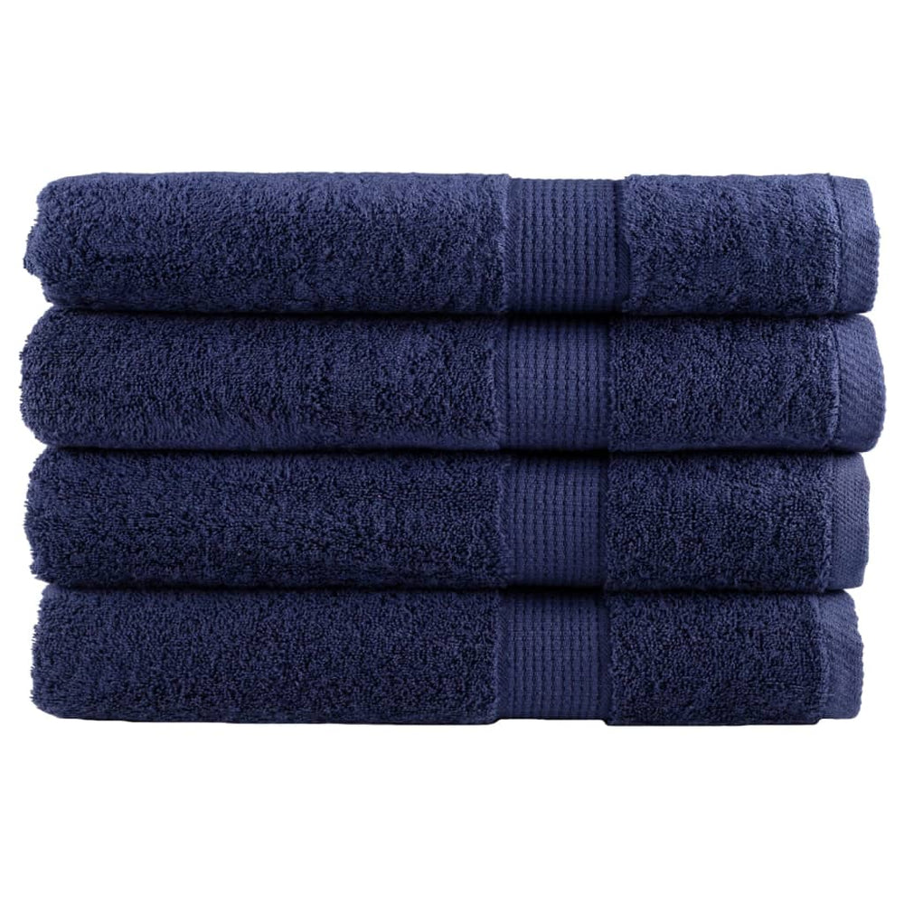 Premium Saunatücher SOLUND 4 Stk. Marineblau 80x200 cm 600 g/m²