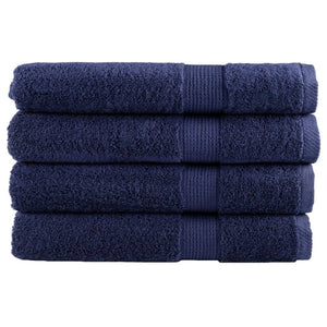 Premium Saunatücher SOLUND 4 Stk. Marineblau 80x200 cm 600 g/m²