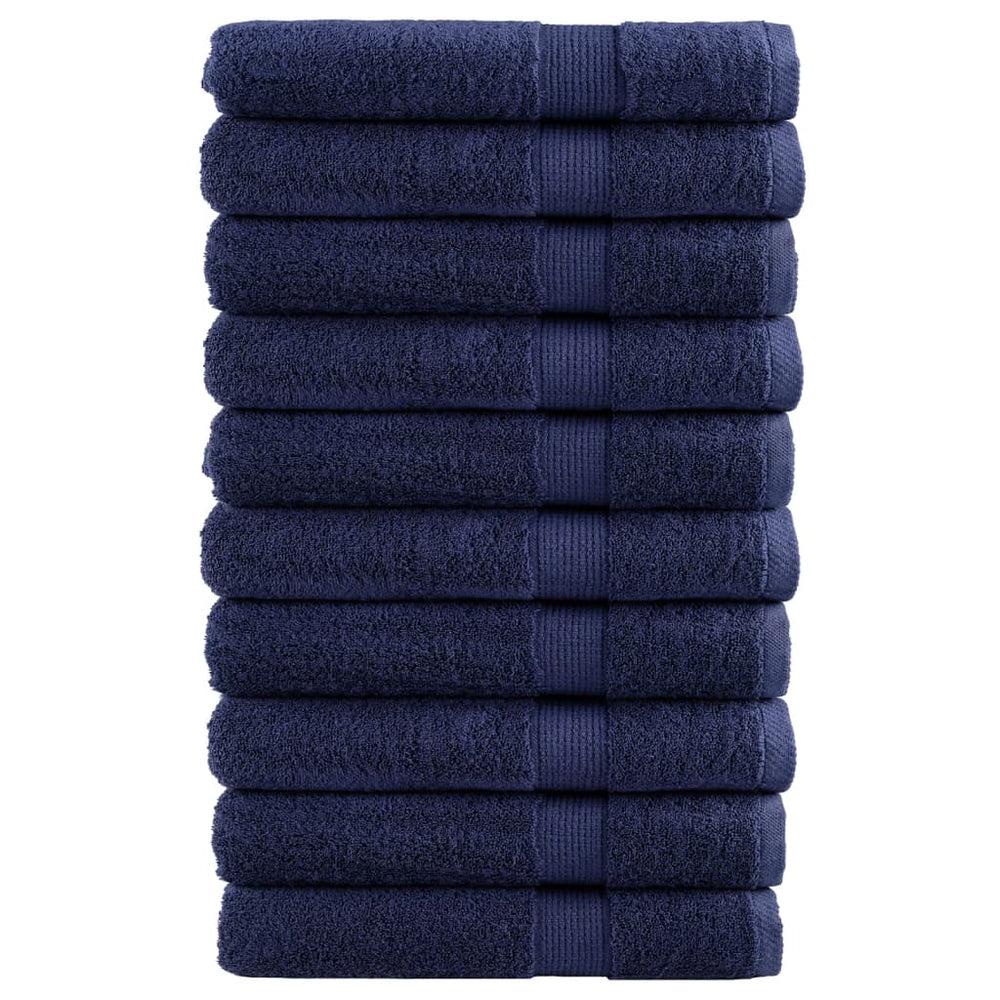 Premium Saunatücher SOLUND 10 Stk. Marineblau 80x200 cm 600 g/m²