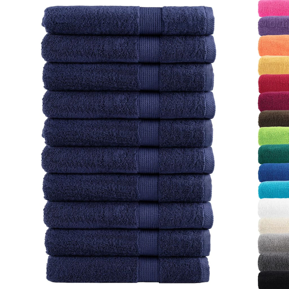 Premium Saunatücher SOLUND 10 Stk. Marineblau 80x200 cm 600 g/m²