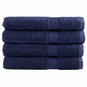 Premium Handtücher SOLUND 4 Stk. Marineblau 100x200 cm 600 g/m²