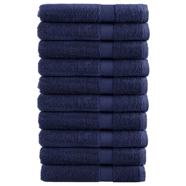 Premium Handtücher SOLUND 10 Stk. Marineblau 100x200 cm 600 g/m²