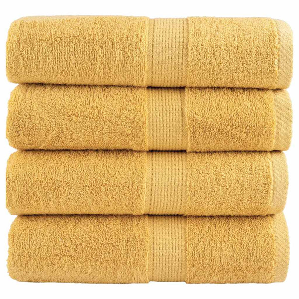 Premium-Waschtücher SOLUND 4 Stk. Gold 30x30 cm 600 g/m²