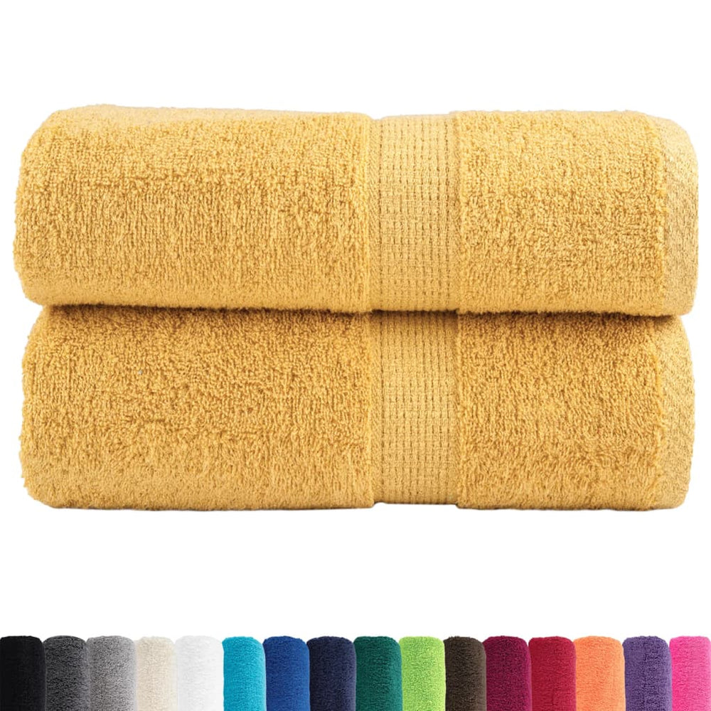 Premium Gästetücher SOLUND 2 Stk. Gold 30x50 cm 600 g/m²
