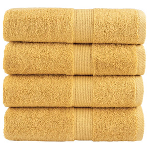 Premium Gästetücher SOLUND 4 Stk. Gold 30x50 cm 600 g/m²