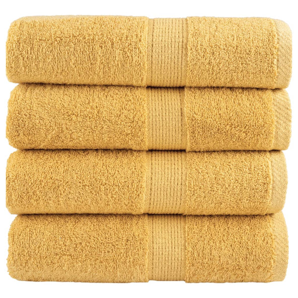 Premium Gästetücher SOLUND 4 Stk. Gold 30x50 cm 600 g/m²