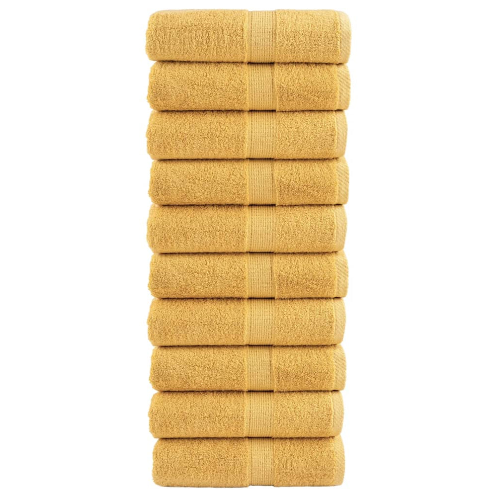 Premium Gästetücher SOLUND 10 Stk. Gold 30x50 cm 600 g/m²