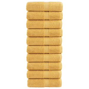 Premium Gästetücher SOLUND 10 Stk. Gold 30x50 cm 600 g/m²