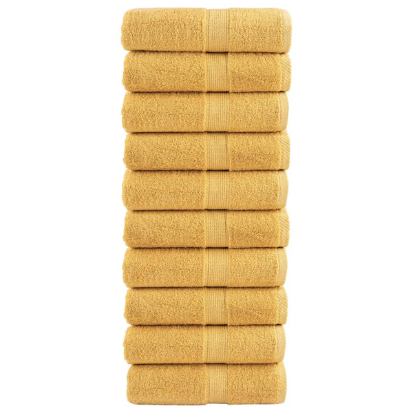 Premium Gästetücher SOLUND 10 Stk. Gold 30x50 cm 600 g/m²