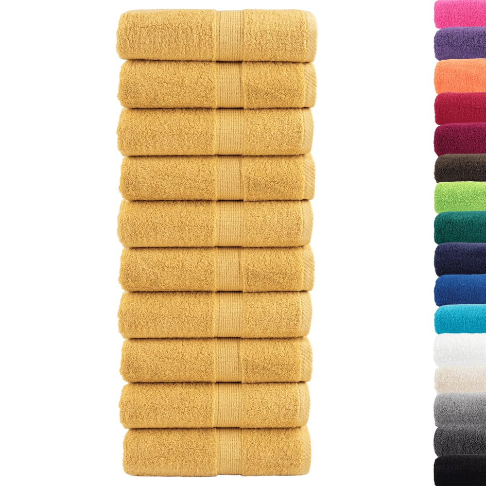 Premium Gästetücher SOLUND 10 Stk. Gold 30x50 cm 600 g/m²