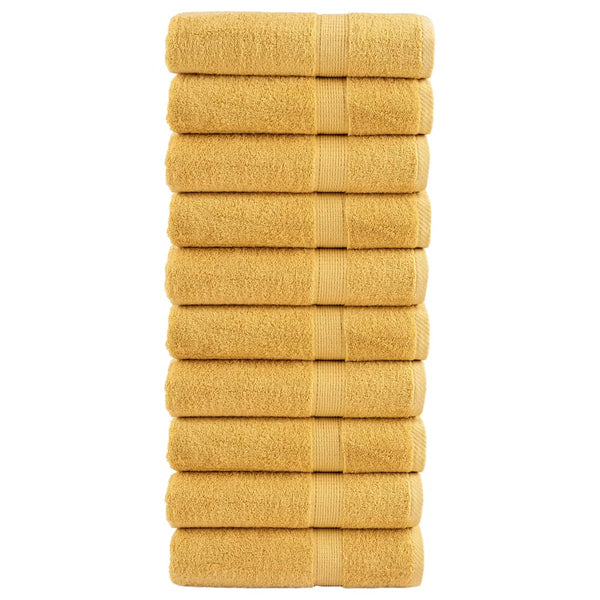 Premium Duschtücher SOLUND 10 Stk. Gold 70x140 cm 600 g/m²