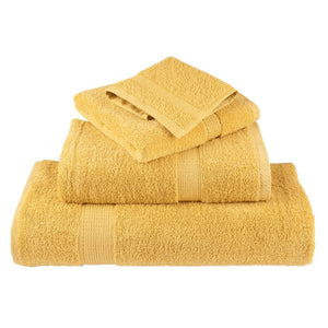 Premium Handtücher SOLUND 10 Stk. Gold 100x200 cm 600 g/m²