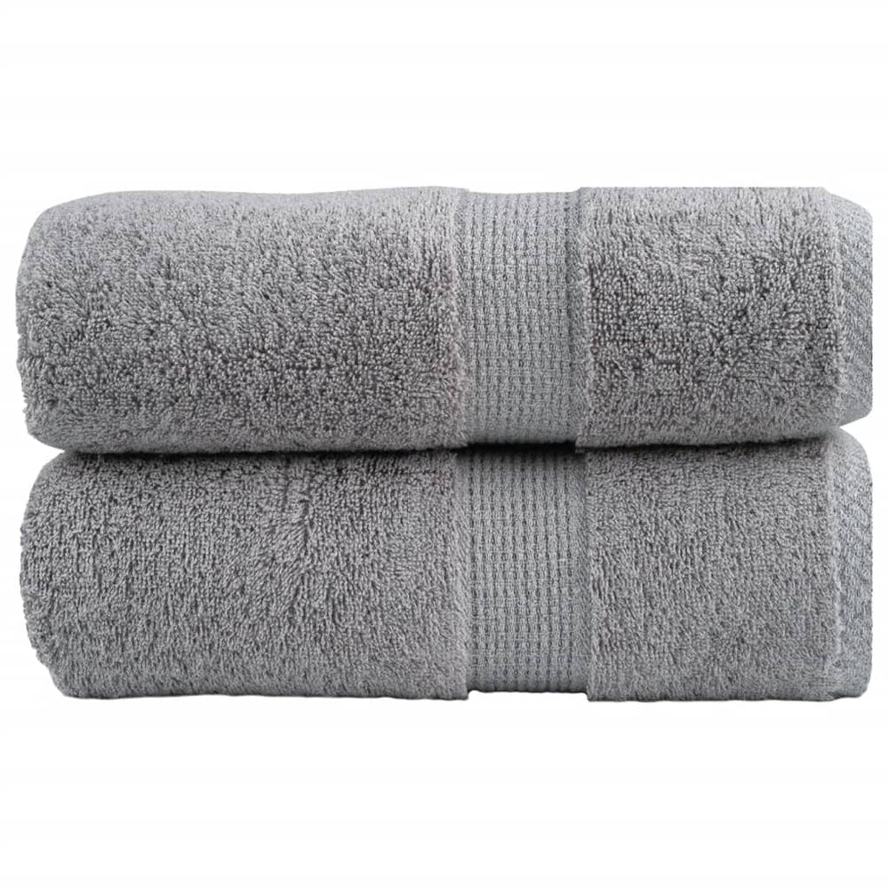 Premium-Waschtücher SOLUND 2 Stk. Grau 30x30 cm 600 g/m²