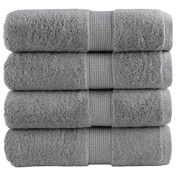Premium-Waschtücher SOLUND 4 Stk. Grau 30x30 cm 600 g/m²
