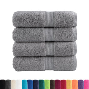 Premium-Waschtücher SOLUND 4 Stk. Grau 30x30 cm 600 g/m²