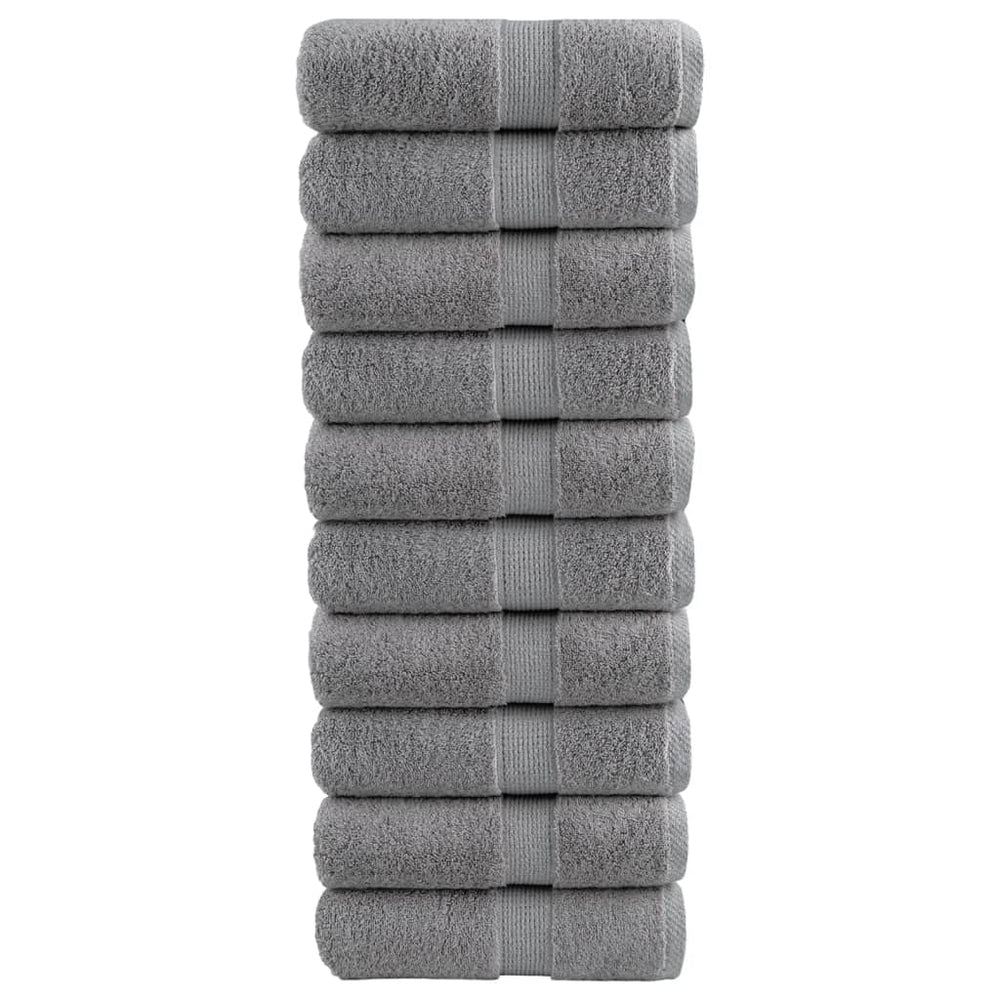 Premium-Waschtücher SOLUND 10 Stk. Grau 30x30 cm 600 g/m²