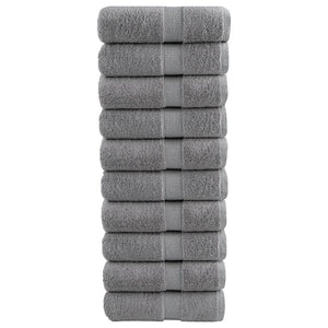 Premium-Waschtücher SOLUND 10 Stk. Grau 30x30 cm 600 g/m²