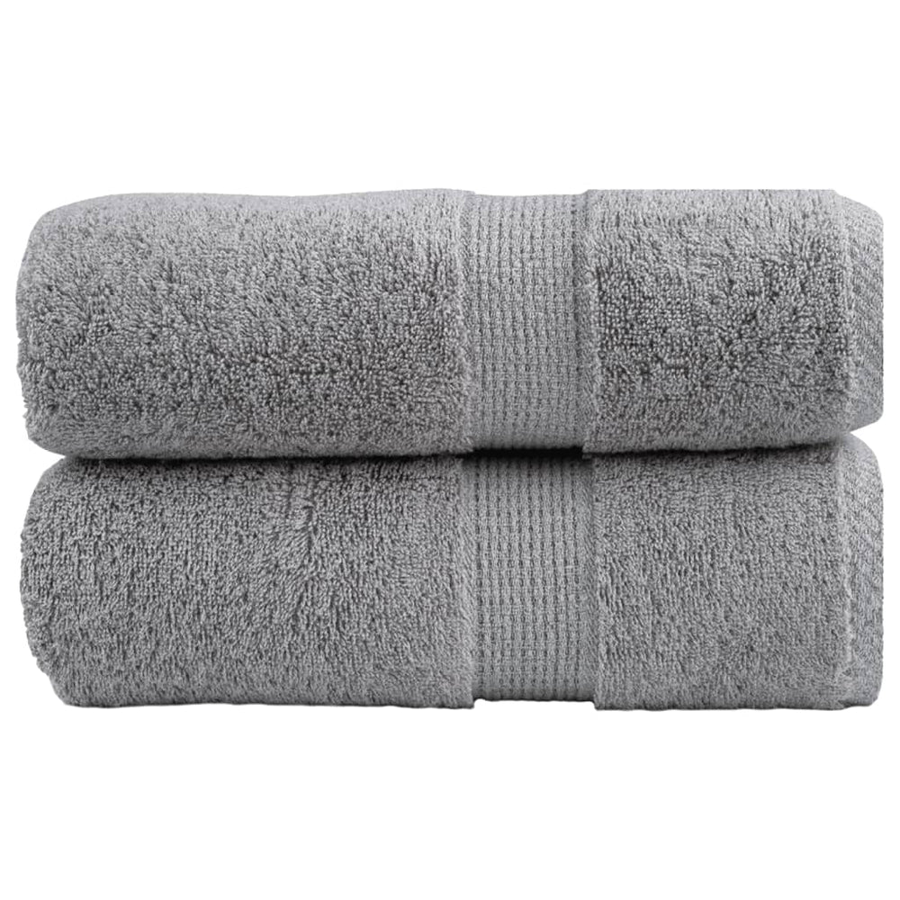 Premium Gästetücher SOLUND 2 Stk. Grau 30x50 cm 600 g/m²