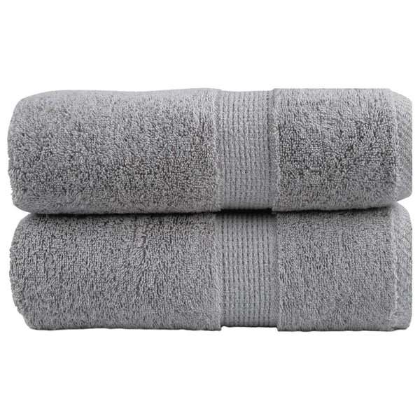 Premium Gästetücher SOLUND 2 Stk. Grau 30x50 cm 600 g/m²