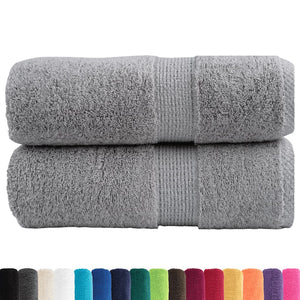 Premium Gästetücher SOLUND 2 Stk. Grau 30x50 cm 600 g/m²