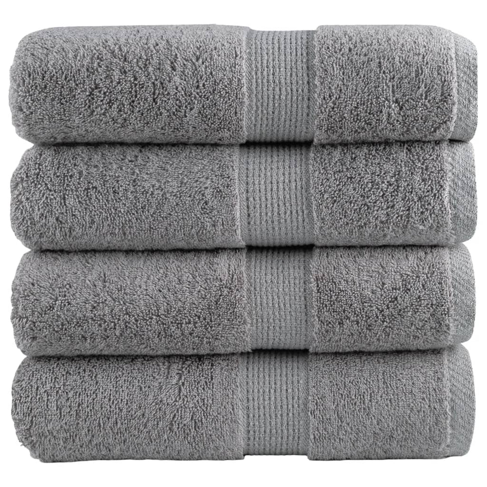 Premium Gästetücher SOLUND 4 Stk. Grau 30x50 cm 600 g/m²