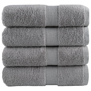 Premium Gästetücher SOLUND 4 Stk. Grau 30x50 cm 600 g/m²