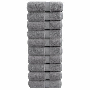 Premium Gästetücher SOLUND 10 Stk. Grau 30x50 cm 600 g/m²