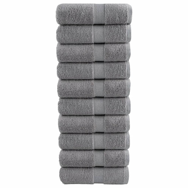 Premium Gästetücher SOLUND 10 Stk. Grau 30x50 cm 600 g/m²