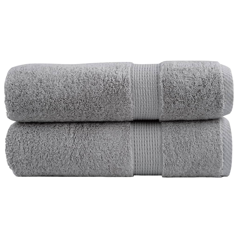 Premium Handtücher SOLUND 2 Stk. Grau 50x100 cm 600 g/m²