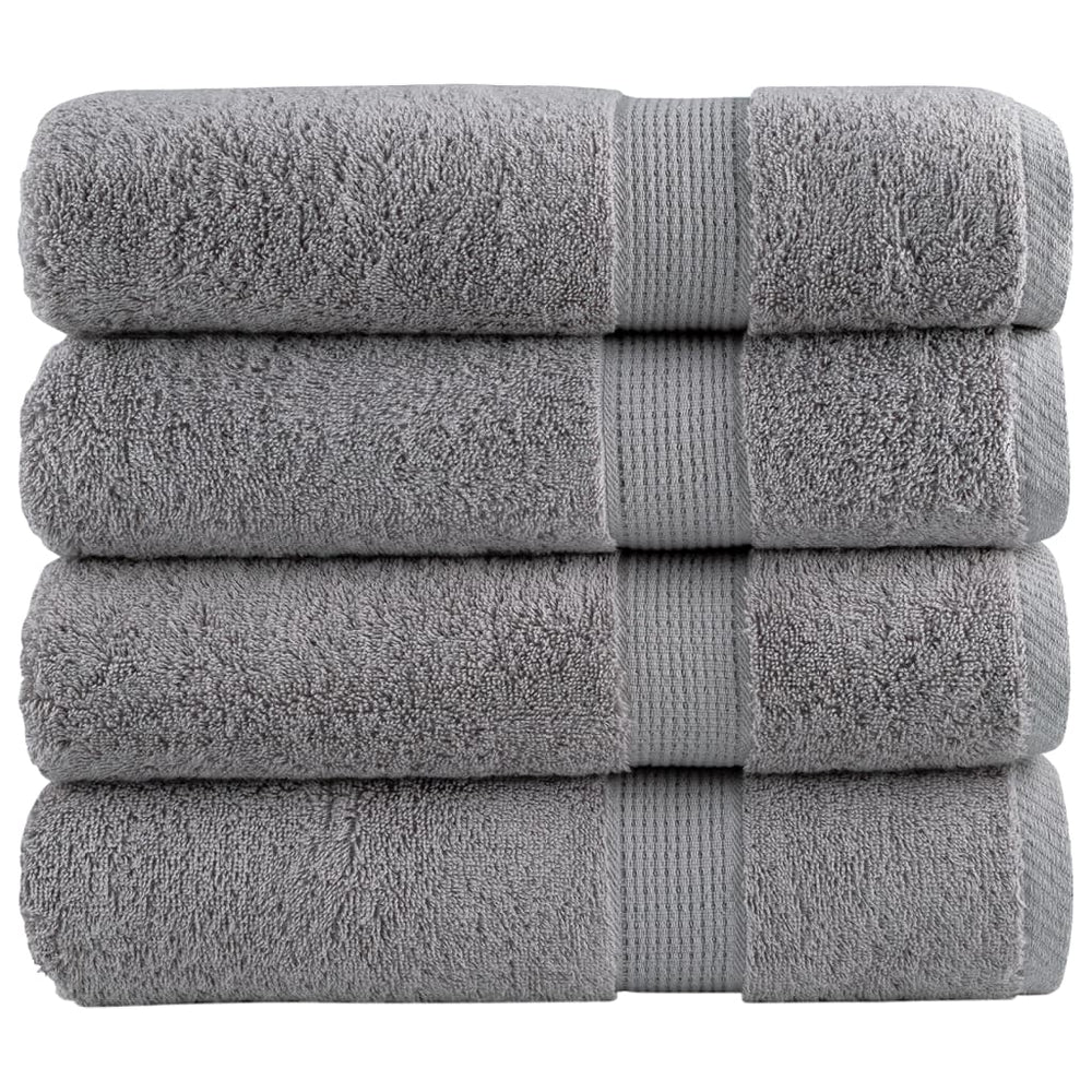Premium Handtücher SOLUND 4 Stk. Grau 50x100 cm 600 g/m²