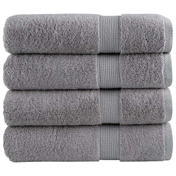 Premium Handtücher SOLUND 4 Stk. Grau 50x100 cm 600 g/m²