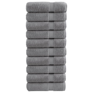 Premium Handtücher SOLUND 10 Stk. Grau 50x100 cm 600 g/m²