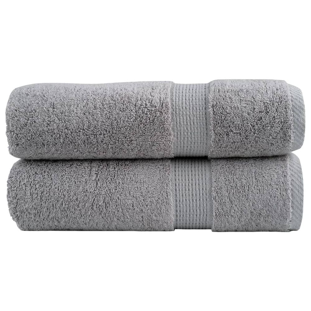 Premium Duschtücher SOLUND 2 Stk. Grau 70x140 cm 600 g/m²
