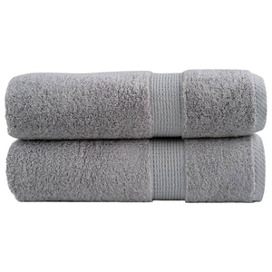 Premium Duschtücher SOLUND 2 Stk. Grau 70x140 cm 600 g/m²