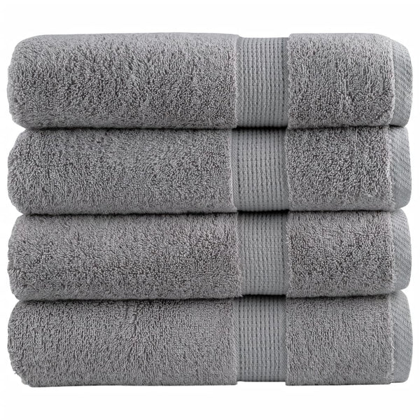 Premium Duschtücher SOLUND 4 Stk. Grau 70x140 cm 600 g/m²