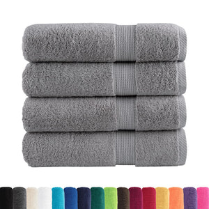 Premium Duschtücher SOLUND 4 Stk. Grau 70x140 cm 600 g/m²