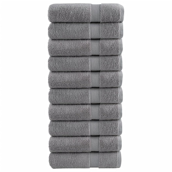 Premium Duschtücher SOLUND 10 Stk. Grau 70x140 cm 600 g/m²