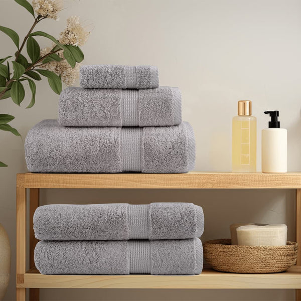 Premium Handtücher SOLUND 2 Stk. Grau 100x200 cm 600 g/m²