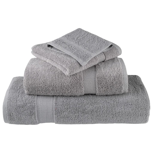 Premium Handtücher SOLUND 2 Stk. Grau 100x200 cm 600 g/m²