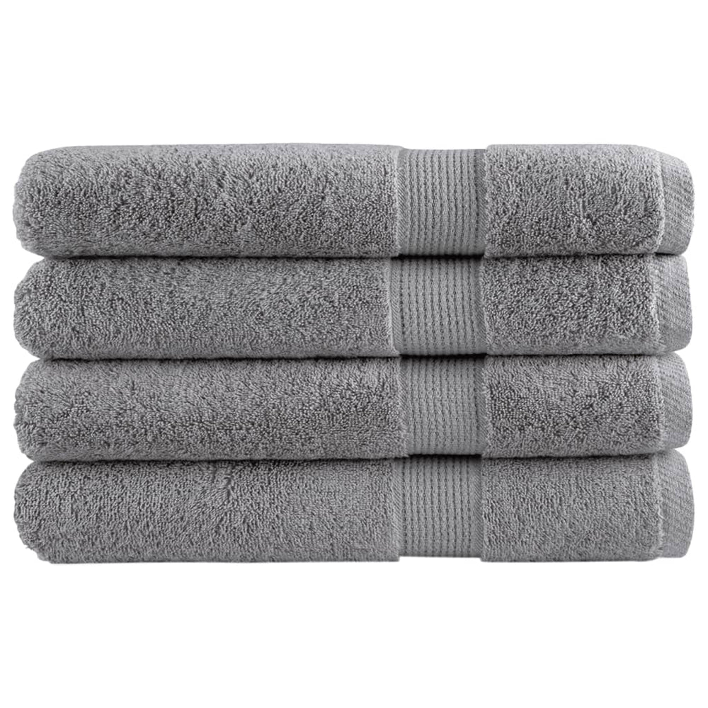 Premium Handtücher SOLUND 4 Stk. Grau 100x200 cm 600 g/m²