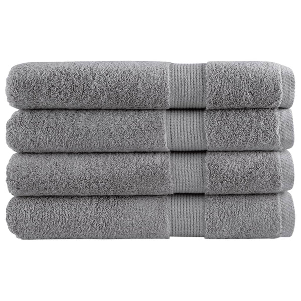 Premium Handtücher SOLUND 4 Stk. Grau 100x200 cm 600 g/m²
