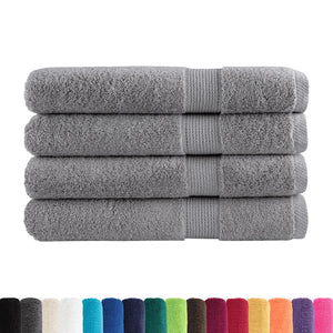 Premium Handtücher SOLUND 4 Stk. Grau 100x200 cm 600 g/m²