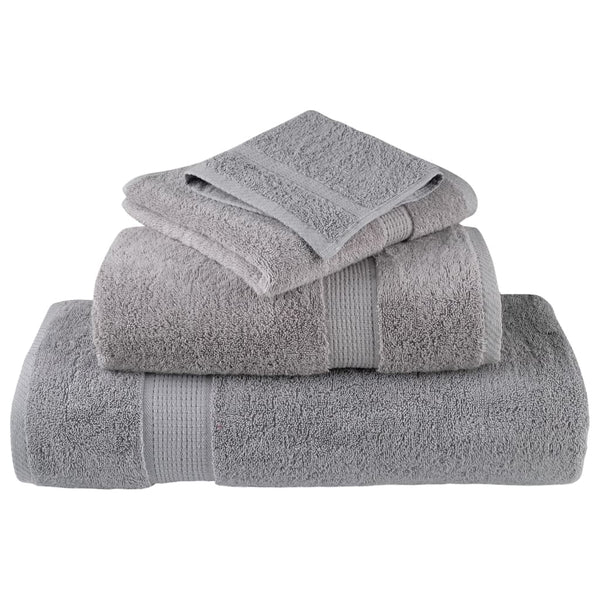 Premium Handtücher SOLUND 4 Stk. Grau 100x200 cm 600 g/m²