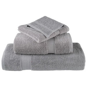 Premium Handtücher SOLUND 10 Stk. Grau 100x200 cm 600 g/m²