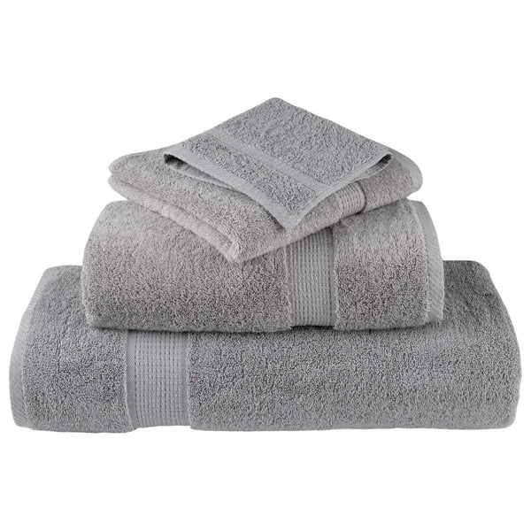 Premium Handtücher SOLUND 10 Stk. Grau 100x200 cm 600 g/m²